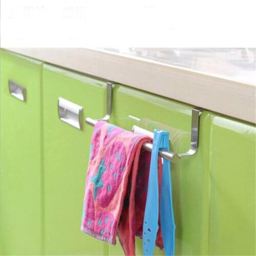 Towel Rack Hanging Holder Organizer Hook Bathroom Kitchen Door Cabinet Hanger Hold Towels Cleaning Rags Decorative Wall Hanger