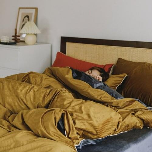 Luxury Thick Bedding Sets Flannel Winter Nordic Bed Sheets Pillowcases Bedroom Bedding Sets Home Couette Household Goods DG50BS