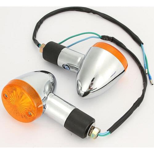 2 PCS Motorcycle Motorbike Amber Bullet Turn Signal Lights For Yamaha Royal Star Venture Classic Royale
