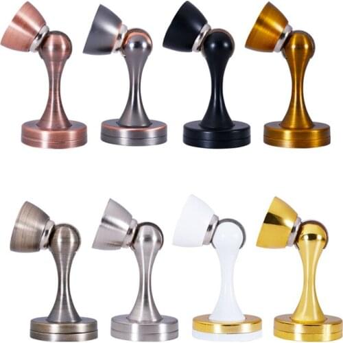 Zinc Alloy Gate Extended Strong Magnetic Wall Suction Toilet Bedroom Door Stops Touch Hardware Fitting