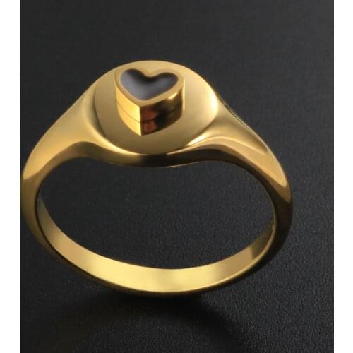 ZMFashion Small Heart Ring Expory Cute Candy Color Love Ring For Women Engagement Wedding Rings Jewelry Gift