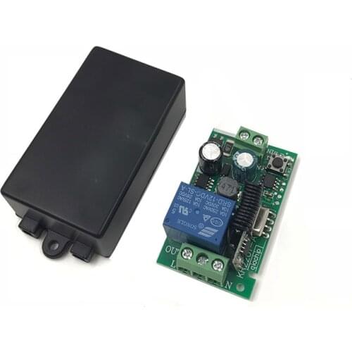 1 Channel 433MHZ Wireless Garage Doors Control Relay Switch Receiver Board