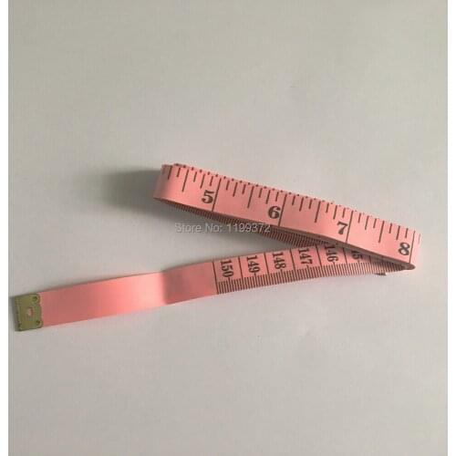 1000pcs 60 inch 150cm Double-Scale Double Sides Soft Tape Measure Body Measuring Tailor Ruler sewing Tool Flat Pink Color