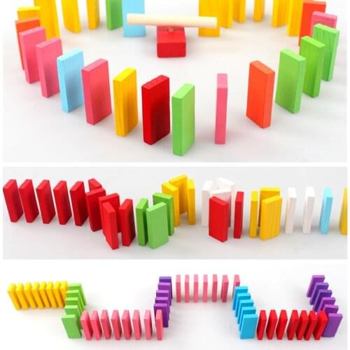 120pcs tablets domino childrens educational toy wooden Solitaire toy domino building blocks