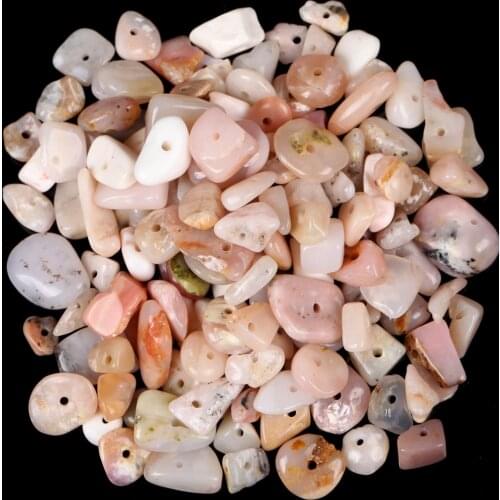 16 Inches Natural Irregular Pink Opal Stone Chips Gravel Beads For Jewelry Making DIY Bracelet Necklace Accessorie