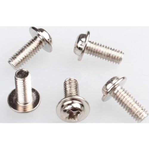 20PCS M2 M2.5 M3 M4 M5 Cross Recessed Pan Head Screws with Collar For Computer Floppy DVD ROM Motherboard Nickel Plating