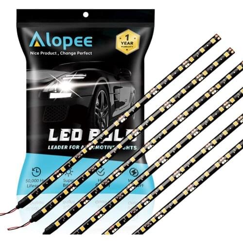 6-Pack 30CM Warm White 5050 18 SMD LED DC 12V Waterproof Strip Underbody Light for Motorcycles Boat Atmosphere Decoration Light