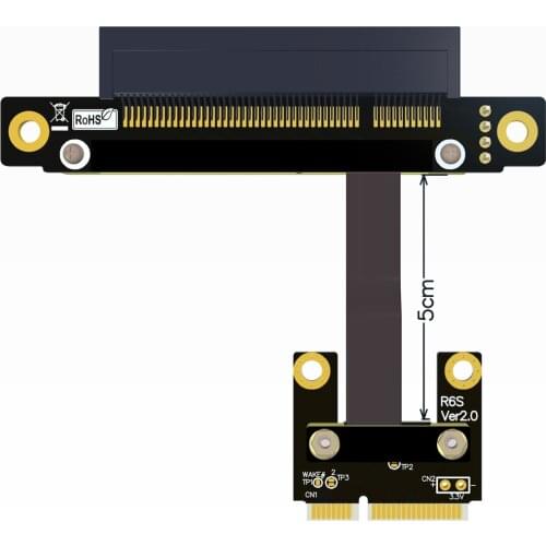 ADT-Link 8Gbps Mini PCI-e mPCIe To PCIe x8 PCI-E 8x Adapter Extension Cable Gen3.0 Mini-PCIe Ribbon Cable Mini pci e