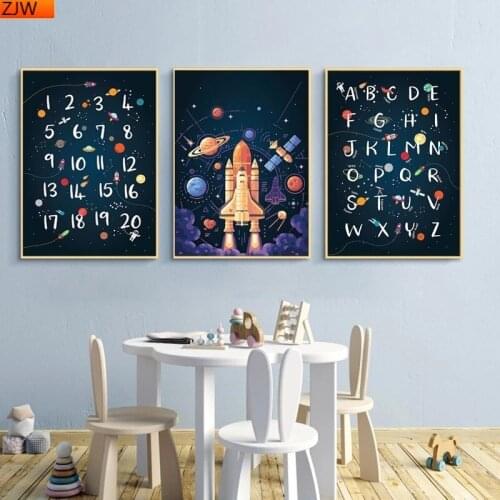 5D diamond painting space wall decorative letters childrens art poster diamond embroidery cross stitch new arrival Mosaic home