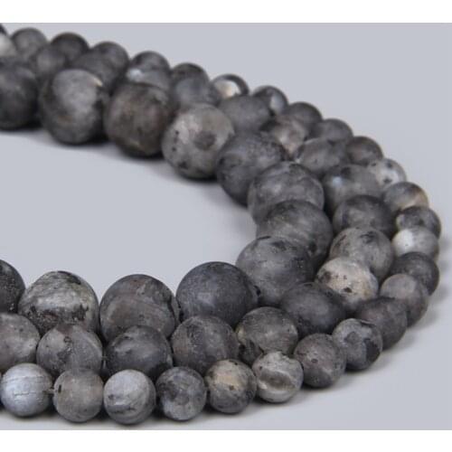 4 6 8 10 12 MM Natural Matte Black Labradorite Larvikite Stone Beads Losse Original Mineral Gem Stone Beads For Jewelry Making