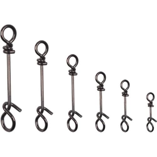 Quick Connection Accessory Stainless Steel Connector Fishing Fastach Clips 30Pcs Fishing Swivels Snaps Swivel Rolling Snap