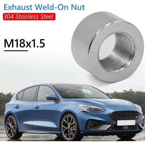 Oxygen Sensor Bung Standard 304 Stainless Steel O2 Sensor Nut Fitting M18 x 1.5 Outdoor Anti-resistance Repairing Parts