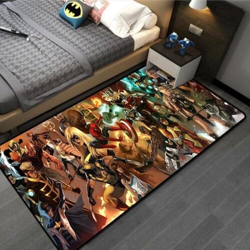Disney Kids Play Mat US Captain The Avenger Thick Carpet Mat for Living Room Doormat Flannel Print Bedroom Non-slip Floor Rug