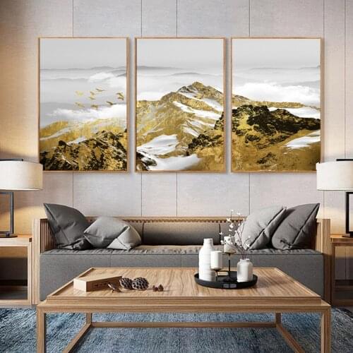 Mountain Landscape Cloud Modern Poster Canvas Print Painting Wall Art Living Room Home Decoration