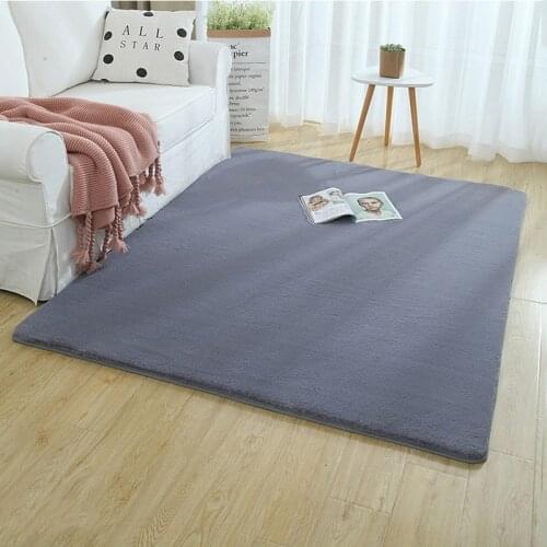 Imitation Rabbit Fur Carpet Living Room Simple Modern Home Floor Rugs Thickened Floor Mats Bedside Blankets Bedroom Decoration