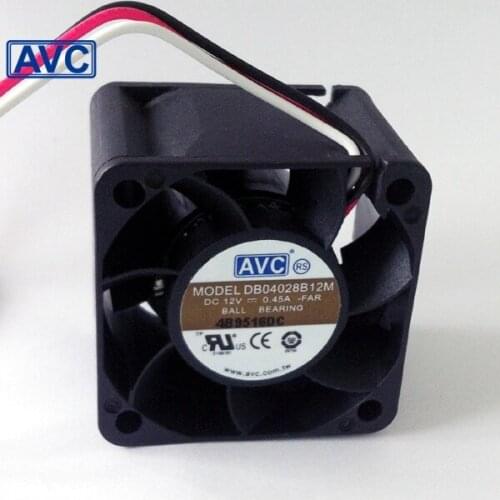 Cooling fan DB04028B12M -FAR DC12V 0.45A Server Square Fan 3-wire 40x40x28mm 4cm 40mm 40 pcs/lot AVC