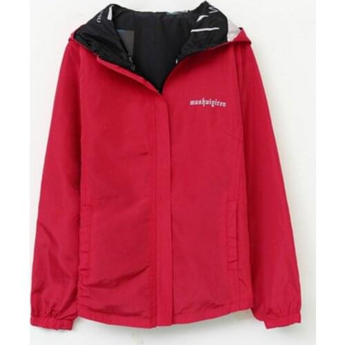 2021 Spring Womens Loose Fashion Thin Hooded Jacket Tops Casual Slim Thin Korean Style Double-sided Street Printing Zipper