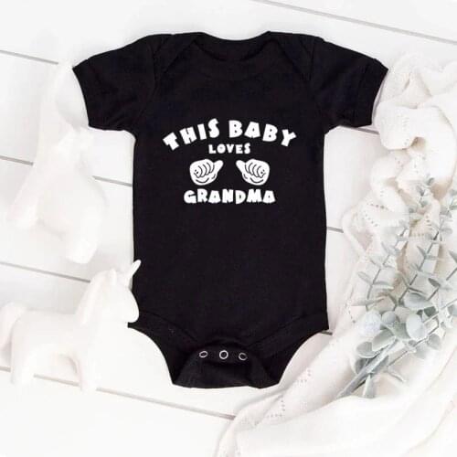 Summer New Baby Onesie This Baby Love Grandma Cute Clothes for Newborns Cotton Bodysuit 0-24 Months Baby Rompers Playsuit