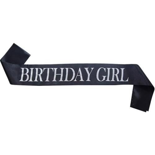 Birthday Girl Letter Printed Sash Shoulder Strap Belt Party Decorative Favors