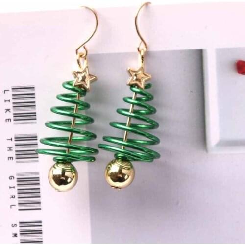 Christmas Earrings Christmas Tree Earring Snowflake Santa Claus Boots Earrings Merry Christmas Decor for Home Nidadad 2021