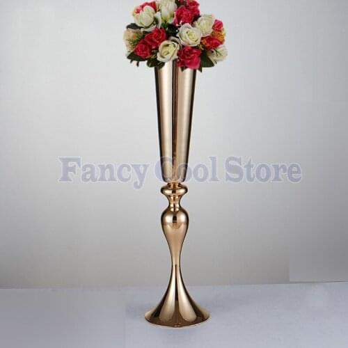 Wedding flower stand Gold flower vase Table Centerpiece 74cm Tall 10pcs/lot