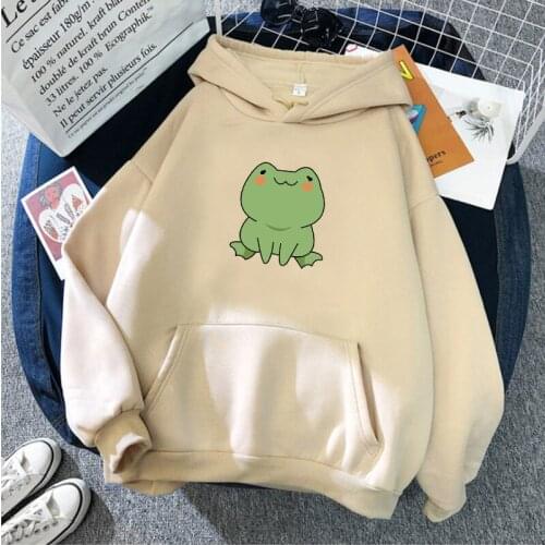 2021 Fall Winter Frog Hoodie 3xl Cute Sweatshirt Unisex Men And Women Harajuku Warm Pullover Pink Womens Korean Style Hoodies