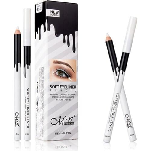 Menow Eye Contour Liner Cosmetic Perncil for Women Easy to Wear Waterproof White Eyeliner Pencil Makeup