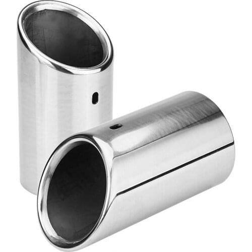1 Pair Stainless Steel Exhaust Muffler Tail Pipe Tip Tailpipe for Audi A4 B8 2007-2014