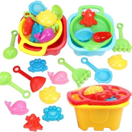 10pcs Beach Tools Set Sand Playing Toys Kids Fun Water Beach Seaside Tools Child Sandglass Shovel Tool Gifts Beach Sand Toys