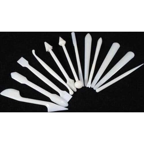 12pcs/set Cake Fondant Sugarcraft Decorating Paste Flower Modelling Carving Sculpting DIY Tools Set Kit