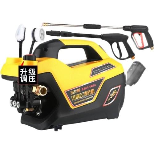 220V Adjustable Pressure Household Car Washing Machine Small Automatic Induction Water Gun High Pressure Cleaning Tool Equipment