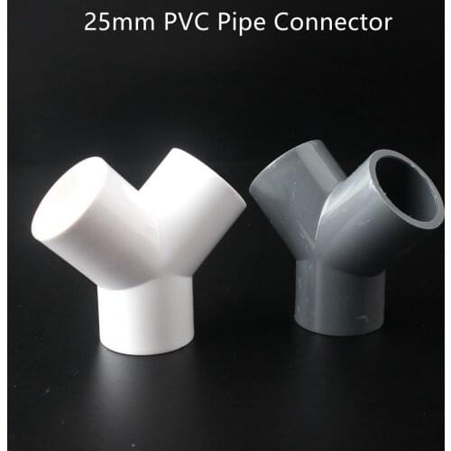 25mm PVC Pipe Tee Fitting Garden Aquarium Plastic Water Hose Joint Accessoires Plumbing Greenhouses Tube Quick Connector Adapter