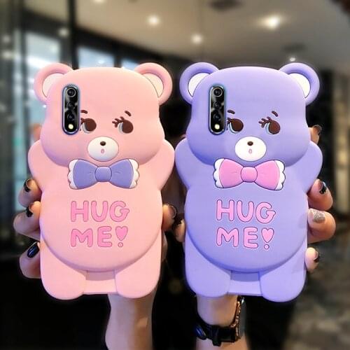 3D Cartoon Case For Samsung Galaxy A50 A505F 2019 Phone Cases Cute Bear Couples Silicon Soft Back Cover For Samsung A50 A30 A20