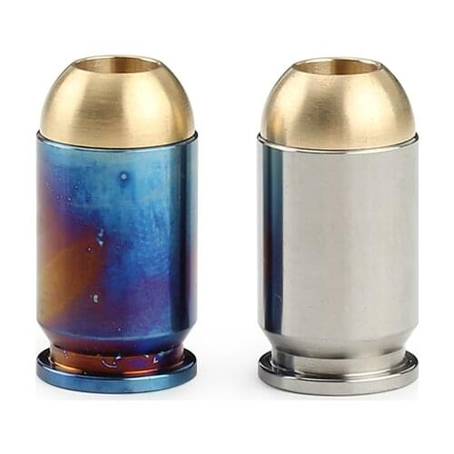 Titanium Alloy + Brass Bullet Shape Paracord Accessory Umbrella Rope Pendant Knife Beads EDC Tool Paracord Beads