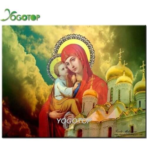 Diy Diamond Painting religion Madonna baby Home Decor Full Diamond Embroidery Picture Of Rhinestone Mosaic St. Petersburg YY1874