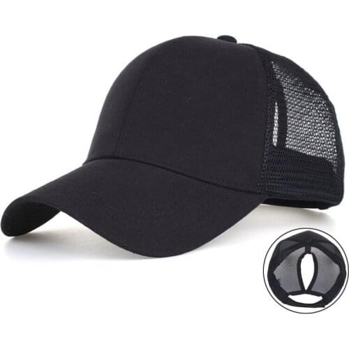 Spring/Summer Sunbeam Candy Colors Ponytail Hole Mesh Cap Baseball Cap Sunshade Outdoor Sun Hat