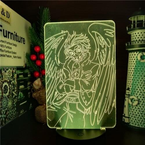 Boku no Hero Academia MY HERO ACADEMIA Hawks 3D Led ANIME Light Color Changing Night Lights Desk Lamp For Home Decor