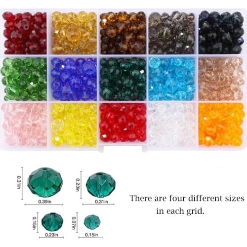 1305pcs Mixed Bulk Beads for Jewelry Making Colorful Loose Glass Beads for Bracelet Necklace 15 Colors DIY Jewelry Kit Gift 2021