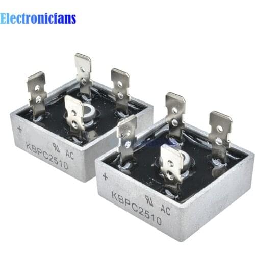 5PCS KBPC2510 1000V 25A Diode Bridge Rectifier Single Phase Bridge Rectifier New Arrival
