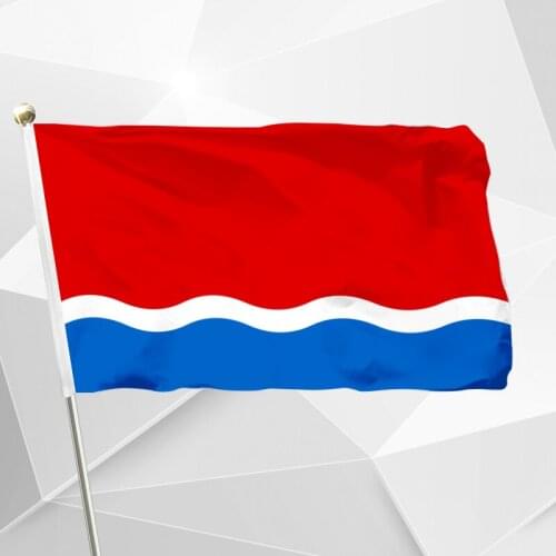 Russia Amur Oblast Flag 150X90cm (3x5FT) 120g 100D Polyester Double Stitched High Quality Free Shipping