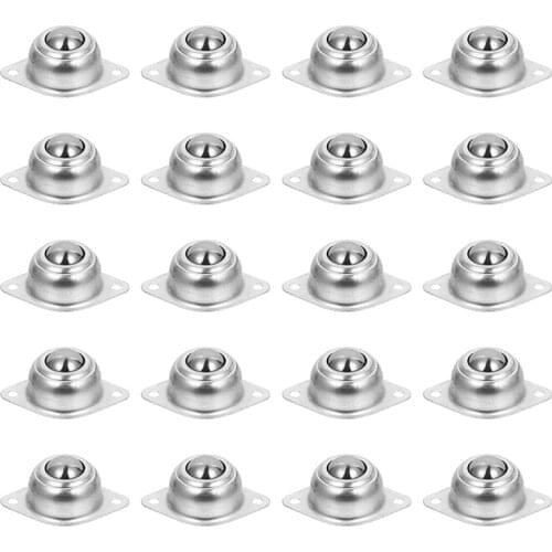 Flange Mounted Transfer Ball Steel Screw Mounted Round Ball Bearing Universal Rotation Caster for Transmission Furniture