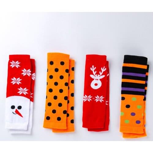 Halloween Girls Leg Warmers Toddler Leggings Cotton Knee Newborn Boys Tights Infant Soft Dot Print Socks Christmas Clothes