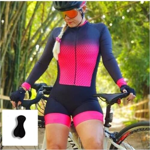 Custom Team Cycling Clothing Road Bike Wear Racing Clothes Suit, Oem Quick sublimated Womens Cycling Jersey Triathlon Jumpsuit
