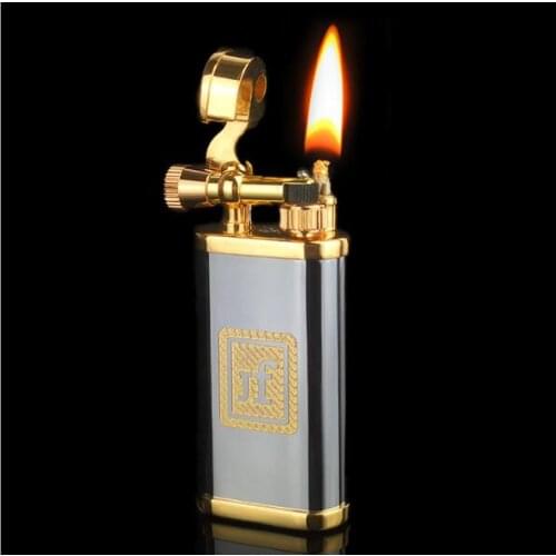 Mirror silver old style retro new technology Jifeng grinding wheel kerosene lighter
