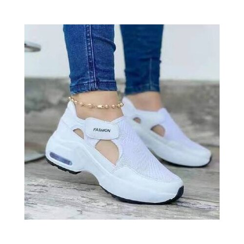 2021 Women Fashion Vulcanized Sneakers Platform Solid Color Flats Ladies Shoes Casual Breathable Wedges Ladies Walking Sneakers