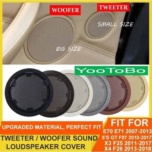 LHD RHD Interior Front Rear Door Woofer Horn Sound Loudspeaker Cover Replacement For BMW X5 X6 X3 X4 5GT E70 E71 E72 F25 F26 F07