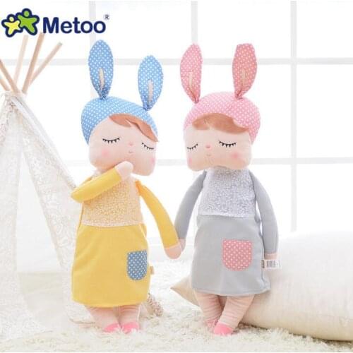 Metoo Doll Stuffed Toys Plush Animals Kids Toys for Girls Children Boys Kawaii Baby Plush Toys Cartoon Angela Rabbit Soft Toys