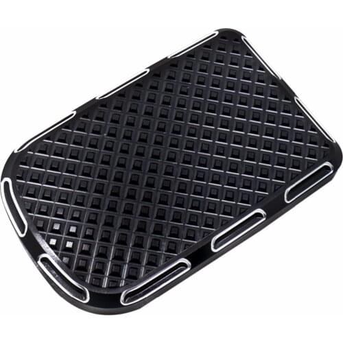 Motorcycle Foot Pegs Black CNC Slope Cut Large Brake Pedal Pad Cover Fit For Harley Touring Road King Street Glide 1986-2017