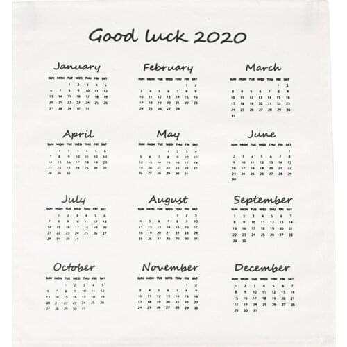 2020 Wall Calendar, Creative Good Luck New Year Calendar Poster Hanging Wall Art Decoration