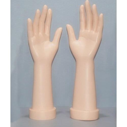 New Liglamorous 1Pair Female Mannequin Hand Arm Display Women Base Watches Rings Gloves Bracelet Jewelry Skin 12inch Hand Model